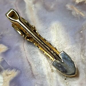 Gold and Silver Shovel Tie Clip